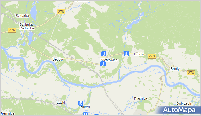 mapa Nietkowice, Nietkowice na mapie Targeo