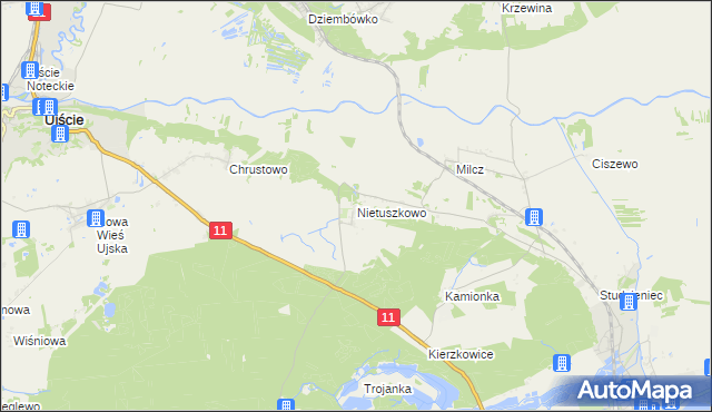 mapa Nietuszkowo, Nietuszkowo na mapie Targeo