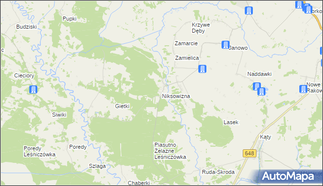 mapa Niksowizna, Niksowizna na mapie Targeo