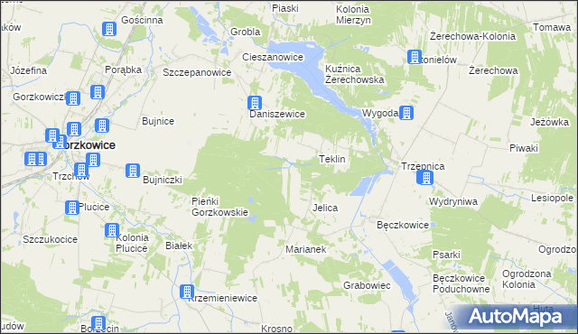 mapa Niwy gmina Łęki Szlacheckie, Niwy gmina Łęki Szlacheckie na mapie Targeo