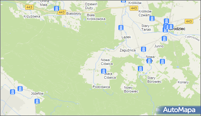 mapa Nowa Ciświca, Nowa Ciświca na mapie Targeo