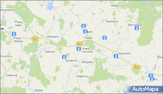 mapa Nowa Karczma gmina Górowo Iławeckie, Nowa Karczma gmina Górowo Iławeckie na mapie Targeo