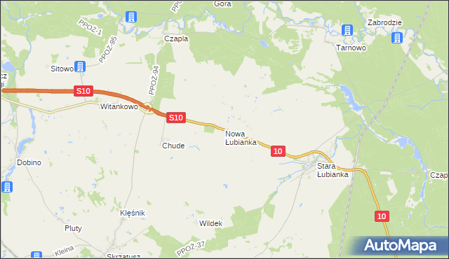 mapa Nowa Łubianka, Nowa Łubianka na mapie Targeo