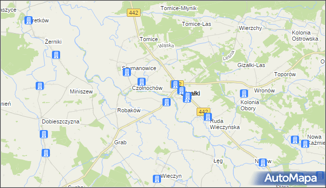 mapa Nowa Wieś gmina Gizałki, Nowa Wieś gmina Gizałki na mapie Targeo