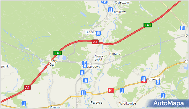 mapa Nowa Wieś gmina Nowogrodziec, Nowa Wieś gmina Nowogrodziec na mapie Targeo