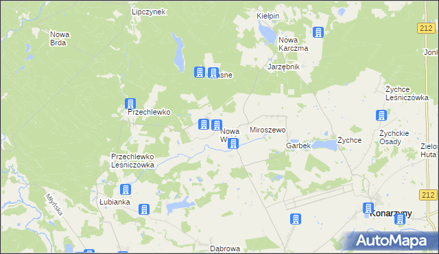mapa Nowa Wieś gmina Przechlewo, Nowa Wieś gmina Przechlewo na mapie Targeo