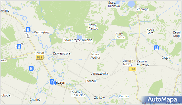 mapa Nowa Wólka, Nowa Wólka na mapie Targeo