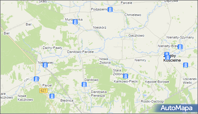 mapa Nowa Złotoria, Nowa Złotoria na mapie Targeo