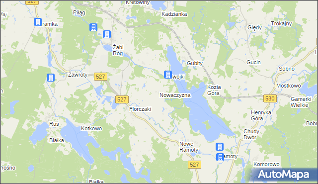 mapa Nowaczyzna, Nowaczyzna na mapie Targeo