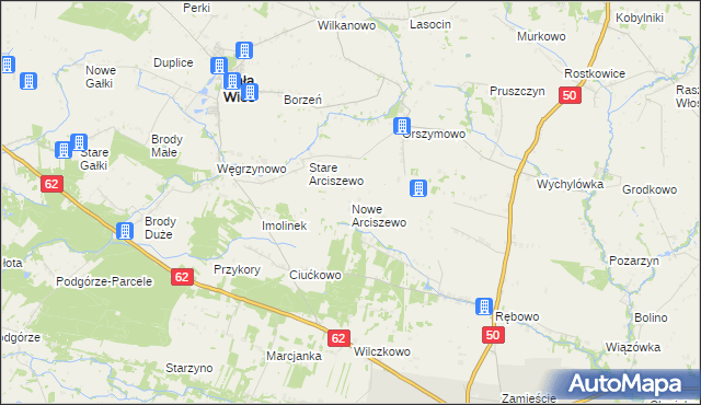 mapa Nowe Arciszewo, Nowe Arciszewo na mapie Targeo