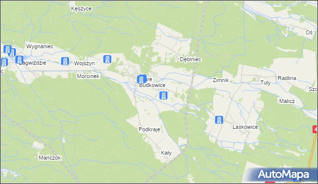 mapa Nowe Budkowice, Nowe Budkowice na mapie Targeo