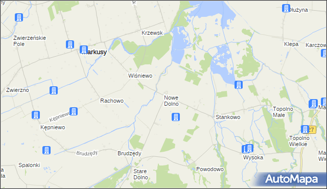 mapa Nowe Dolno, Nowe Dolno na mapie Targeo