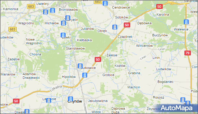 mapa Nowe Grobice, Nowe Grobice na mapie Targeo