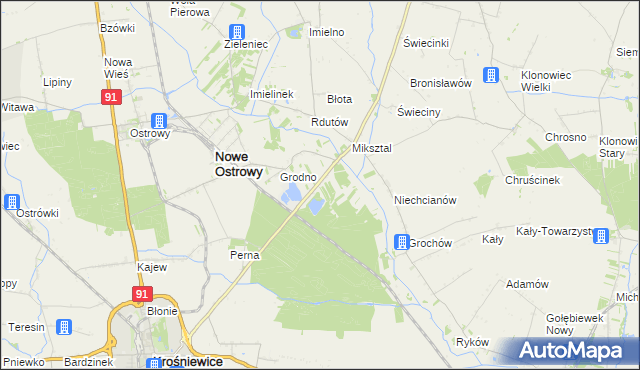 mapa Nowe Grodno, Nowe Grodno na mapie Targeo
