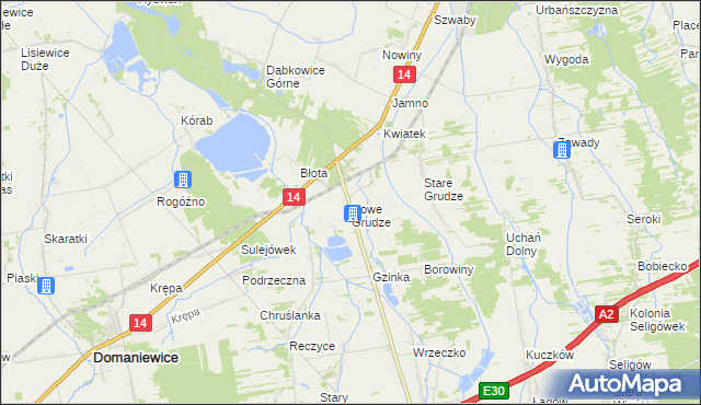 mapa Nowe Grudze, Nowe Grudze na mapie Targeo