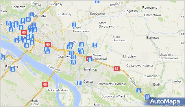 mapa Nowe Gulczewo, Nowe Gulczewo na mapie Targeo