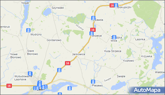 mapa Nowe Jankowice gmina Łasin, Nowe Jankowice gmina Łasin na mapie Targeo