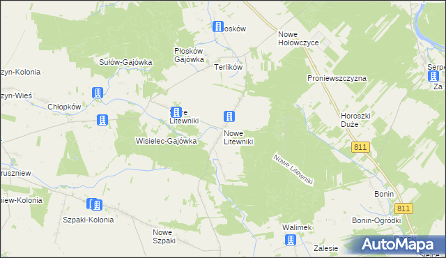 mapa Nowe Litewniki, Nowe Litewniki na mapie Targeo