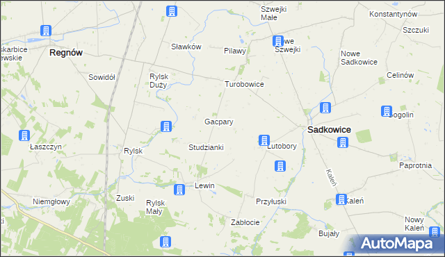 mapa Nowe Lutobory, Nowe Lutobory na mapie Targeo