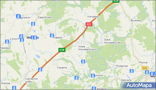 mapa Nowe Monasterzysko, Nowe Monasterzysko na mapie Targeo