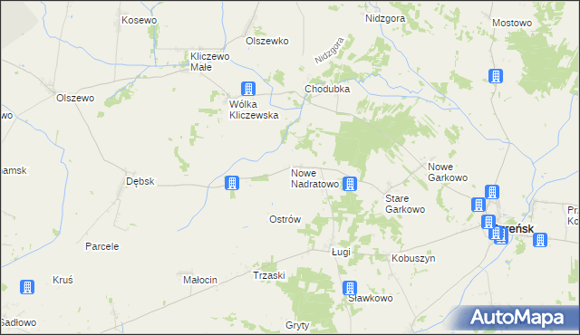 mapa Nowe Nadratowo, Nowe Nadratowo na mapie Targeo