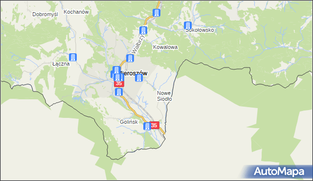 mapa Nowe Siodło, Nowe Siodło na mapie Targeo