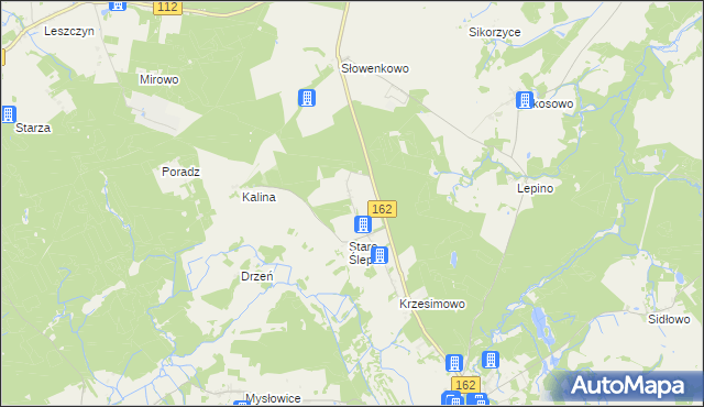 mapa Nowe Ślepce, Nowe Ślepce na mapie Targeo