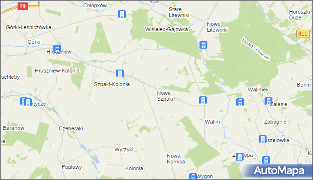mapa Nowe Szpaki, Nowe Szpaki na mapie Targeo