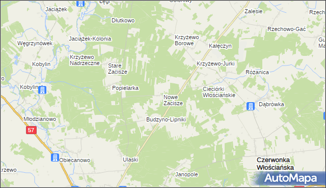 mapa Nowe Zacisze, Nowe Zacisze na mapie Targeo