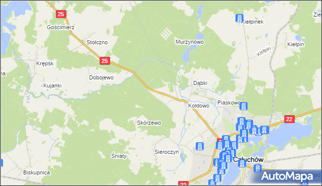 mapa Nowosiółki gmina Człuchów, Nowosiółki gmina Człuchów na mapie Targeo