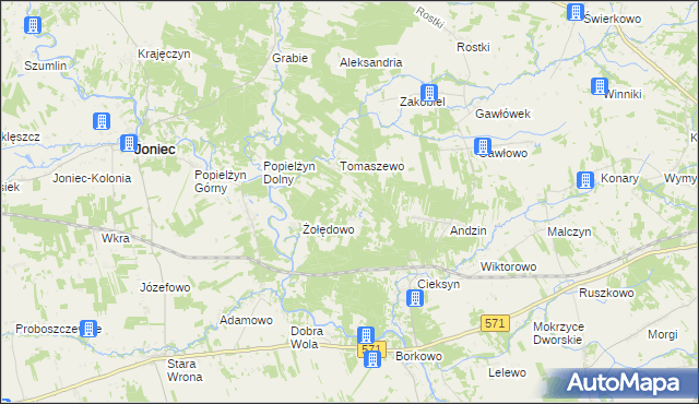 mapa Nowosiółki gmina Nowe Miasto, Nowosiółki gmina Nowe Miasto na mapie Targeo