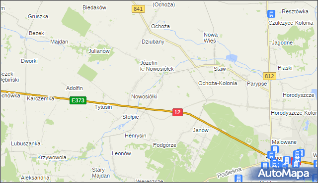 mapa Nowosiółki-Kolonia, Nowosiółki-Kolonia na mapie Targeo