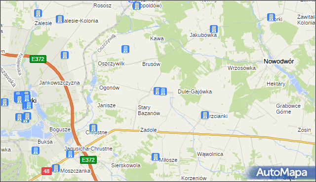 mapa Nowy Bazanów, Nowy Bazanów na mapie Targeo