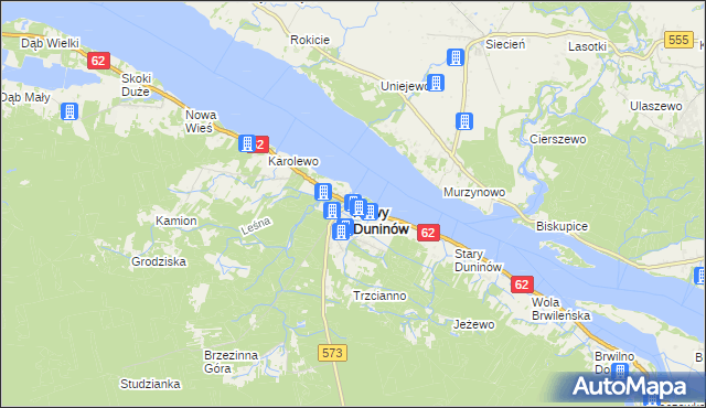 mapa Nowy Duninów, Nowy Duninów na mapie Targeo
