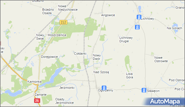 mapa Nowy Dwór gmina Chojnice, Nowy Dwór gmina Chojnice na mapie Targeo