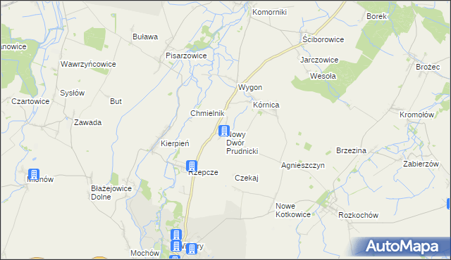 mapa Nowy Dwór Prudnicki, Nowy Dwór Prudnicki na mapie Targeo