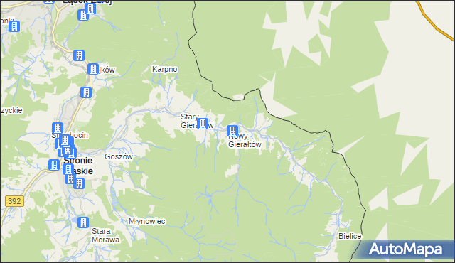 mapa Nowy Gierałtów, Nowy Gierałtów na mapie Targeo