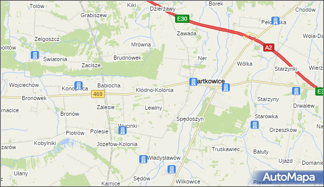 mapa Nowy Gostków, Nowy Gostków na mapie Targeo