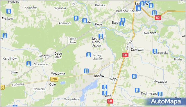 mapa Nowy Jadów, Nowy Jadów na mapie Targeo