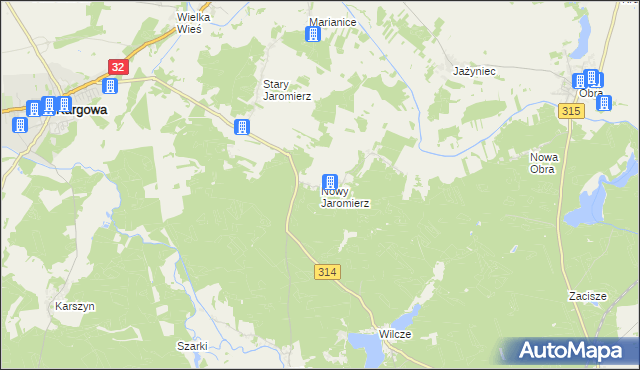 mapa Nowy Jaromierz, Nowy Jaromierz na mapie Targeo