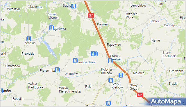 mapa Nowy Kiełbów, Nowy Kiełbów na mapie Targeo