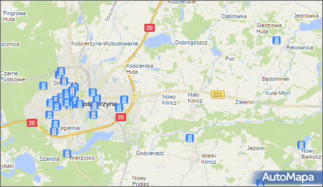 mapa Nowy Klincz, Nowy Klincz na mapie Targeo