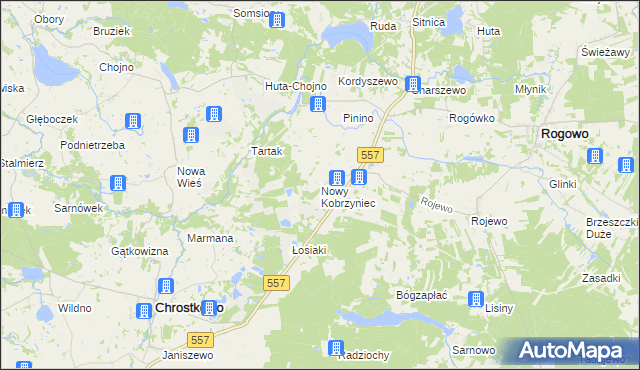 mapa Nowy Kobrzyniec, Nowy Kobrzyniec na mapie Targeo