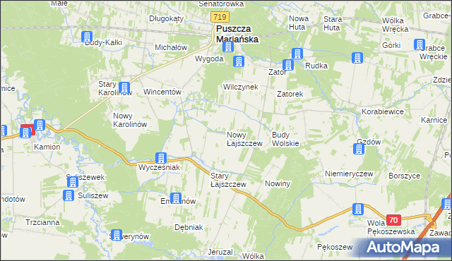 mapa Nowy Łajszczew, Nowy Łajszczew na mapie Targeo