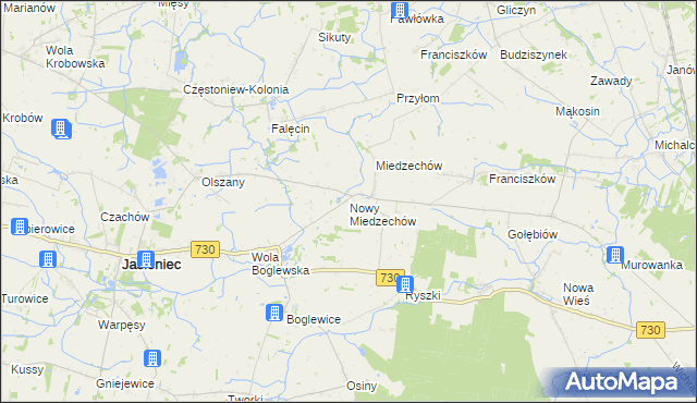 mapa Nowy Miedzechów, Nowy Miedzechów na mapie Targeo