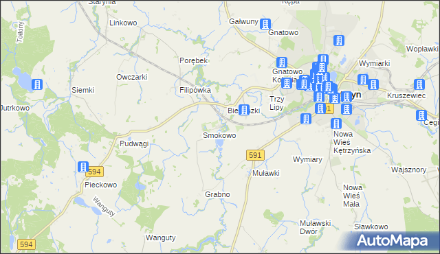 mapa Nowy Młyn gmina Kętrzyn, Nowy Młyn gmina Kętrzyn na mapie Targeo