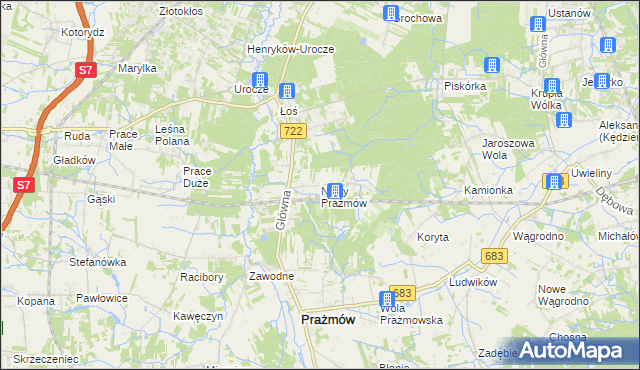 mapa Nowy Prażmów, Nowy Prażmów na mapie Targeo
