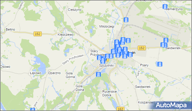 mapa Nowy Przybysław, Nowy Przybysław na mapie Targeo