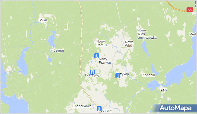 mapa Nowy Przykop, Nowy Przykop na mapie Targeo