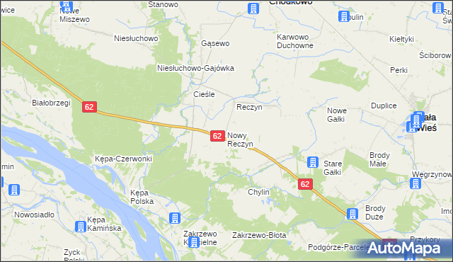 mapa Nowy Reczyn, Nowy Reczyn na mapie Targeo